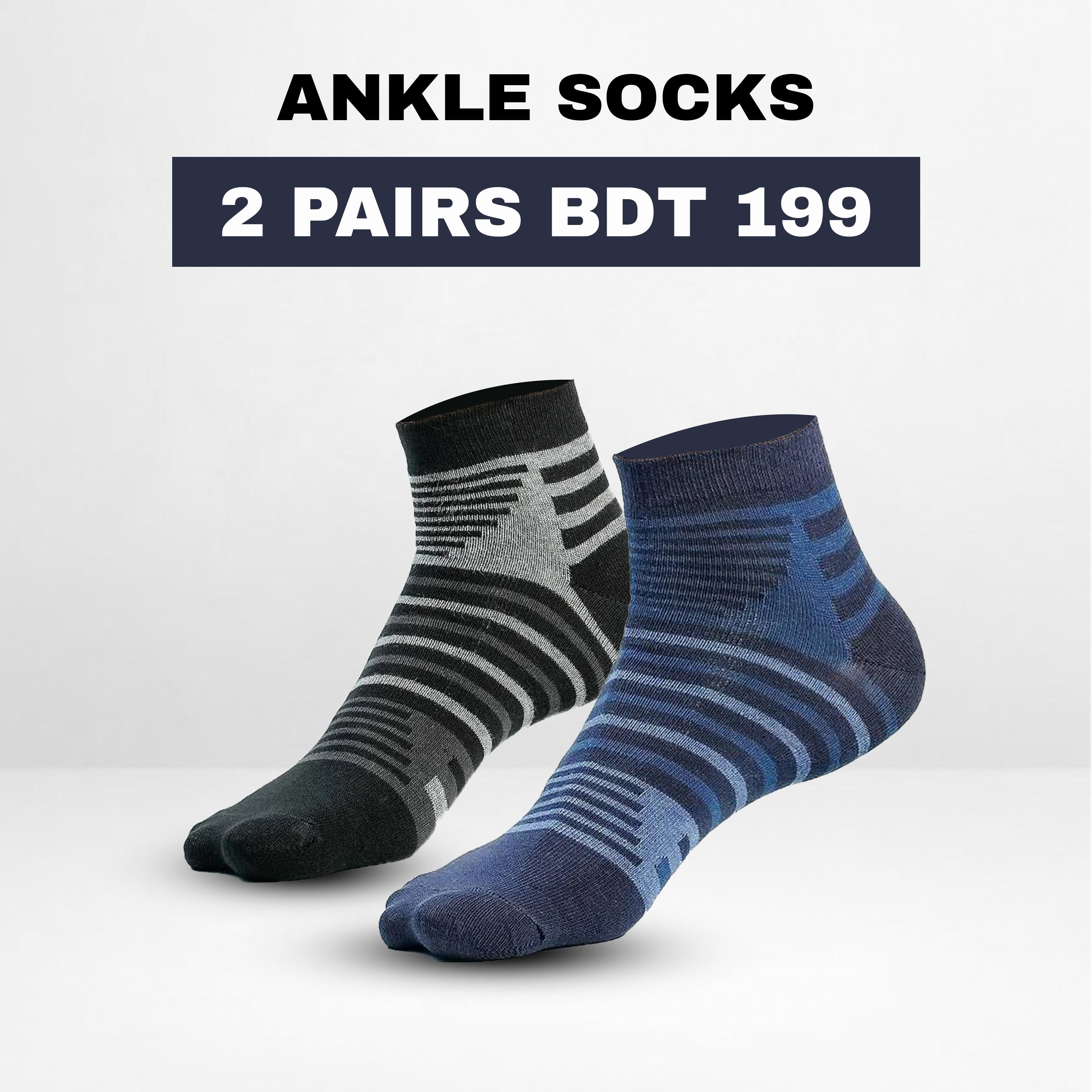 2 Pair Ankle Socks (Random Selection)