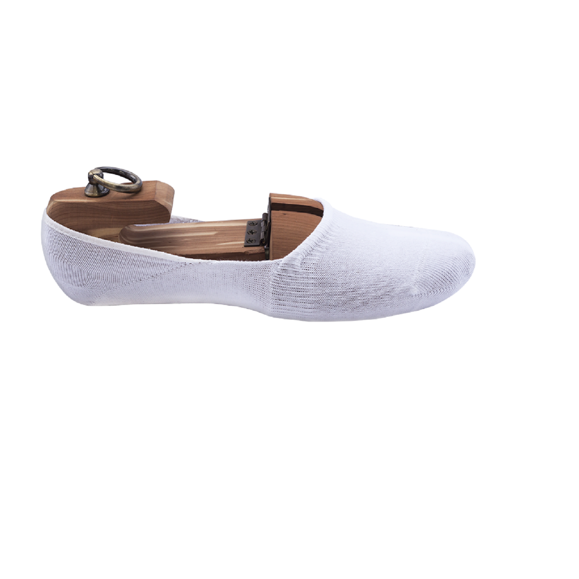 White Cotton Loafer Socks for Men