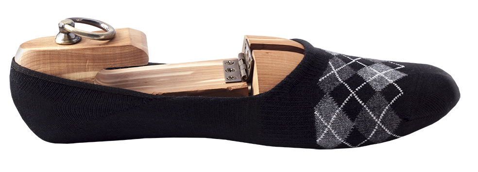 Black Cotton Loafer Socks for Men