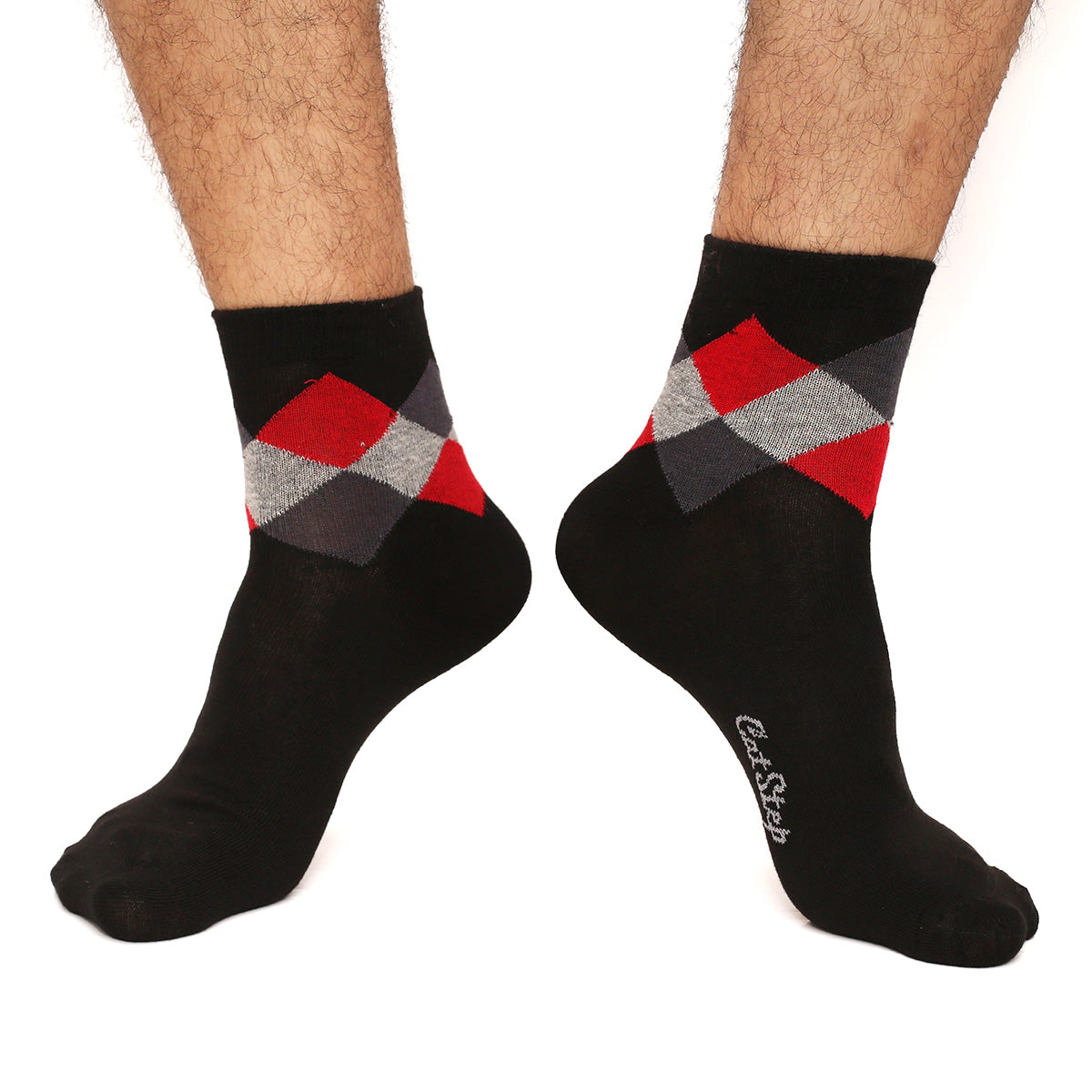 Cat Step Ankle Socks for Men