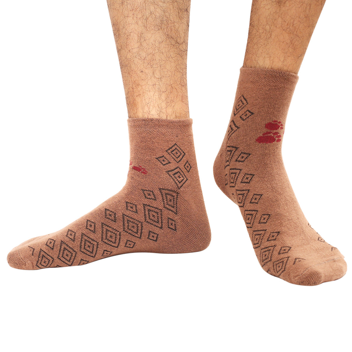 Cat Step Ankle Socks for Men by MB Hosiery
