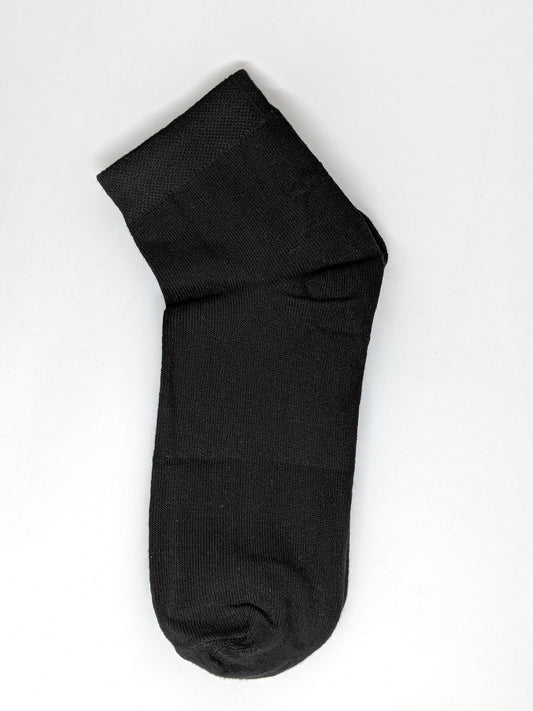 Swan Black School Ankle Socks for Children