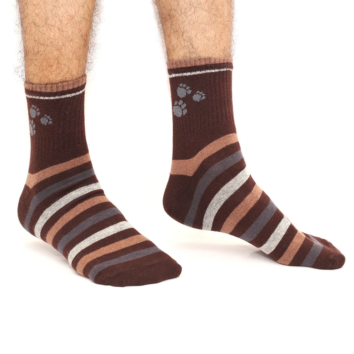 Cat Step Ankle Socks for Men by MB Hosiery