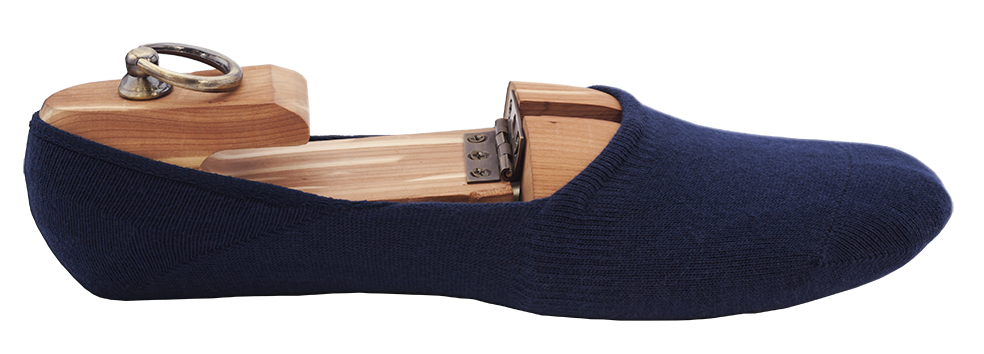 Navy Blue Cotton Loafer Socks for Men