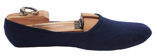 Navy Blue Cotton Loafer Socks for Men