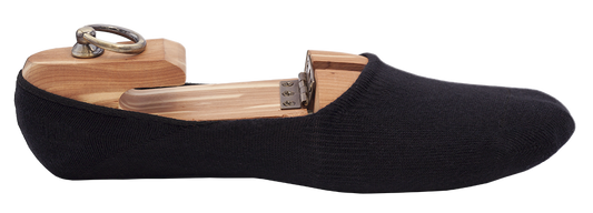 Black Cotton Loafer Socks for Men