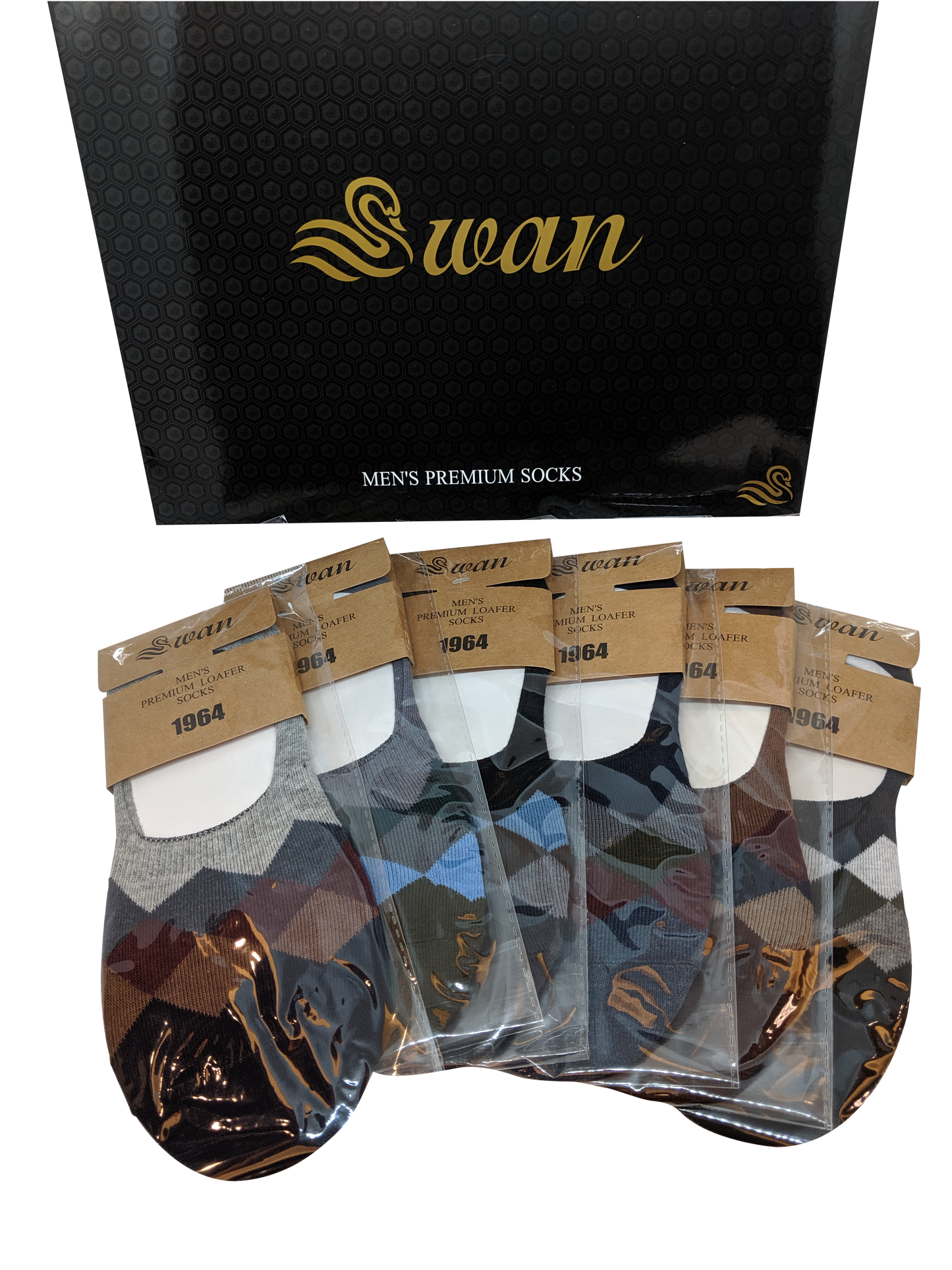 6 Pairs Combo Super Invisible No Show Socks