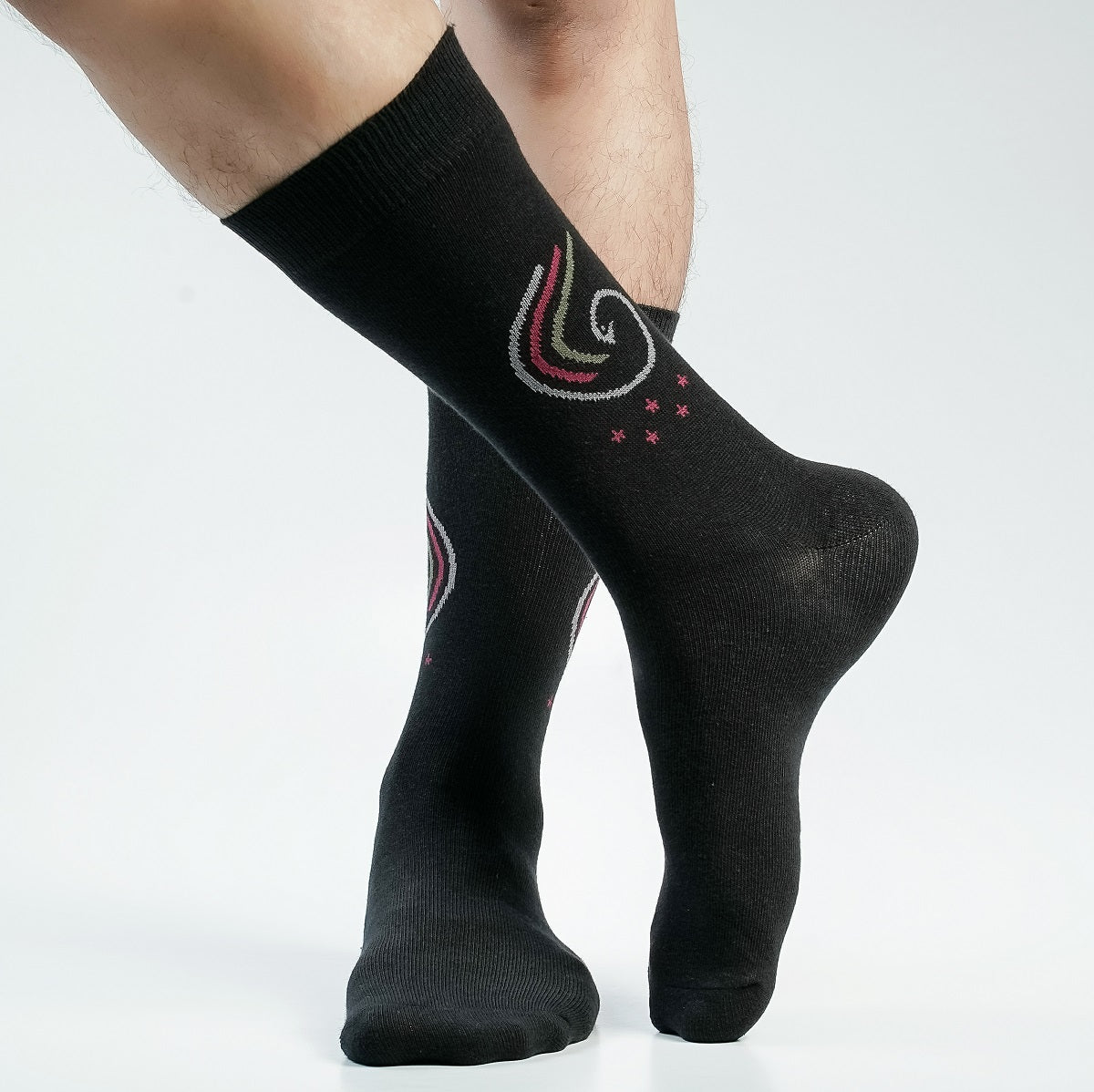 Swan Long Socks for Men by MB Hosiery