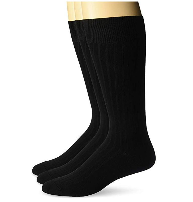 3 Pairs Combo Pack Plain Black Long Socks