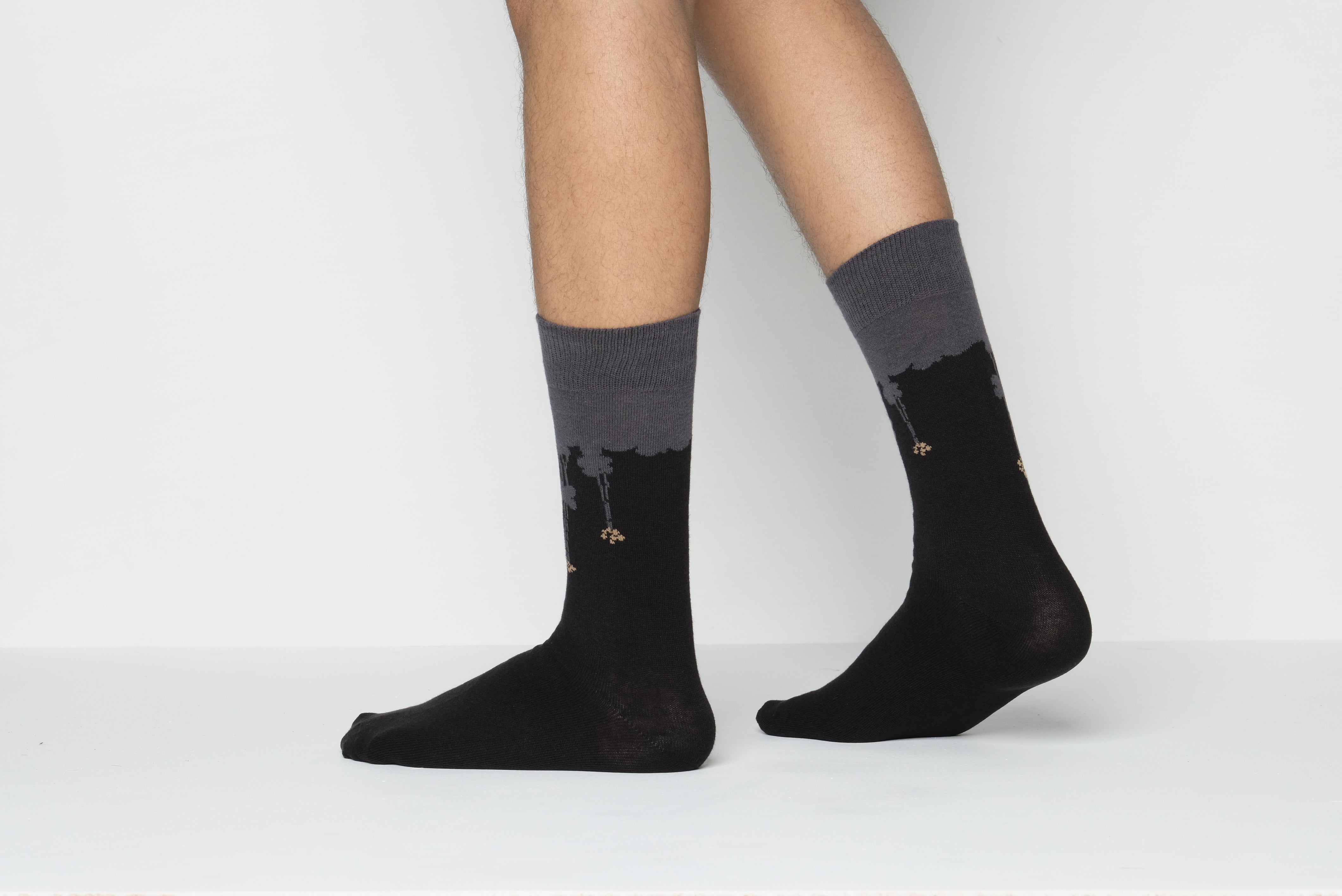 Cat Step Long Socks for Men