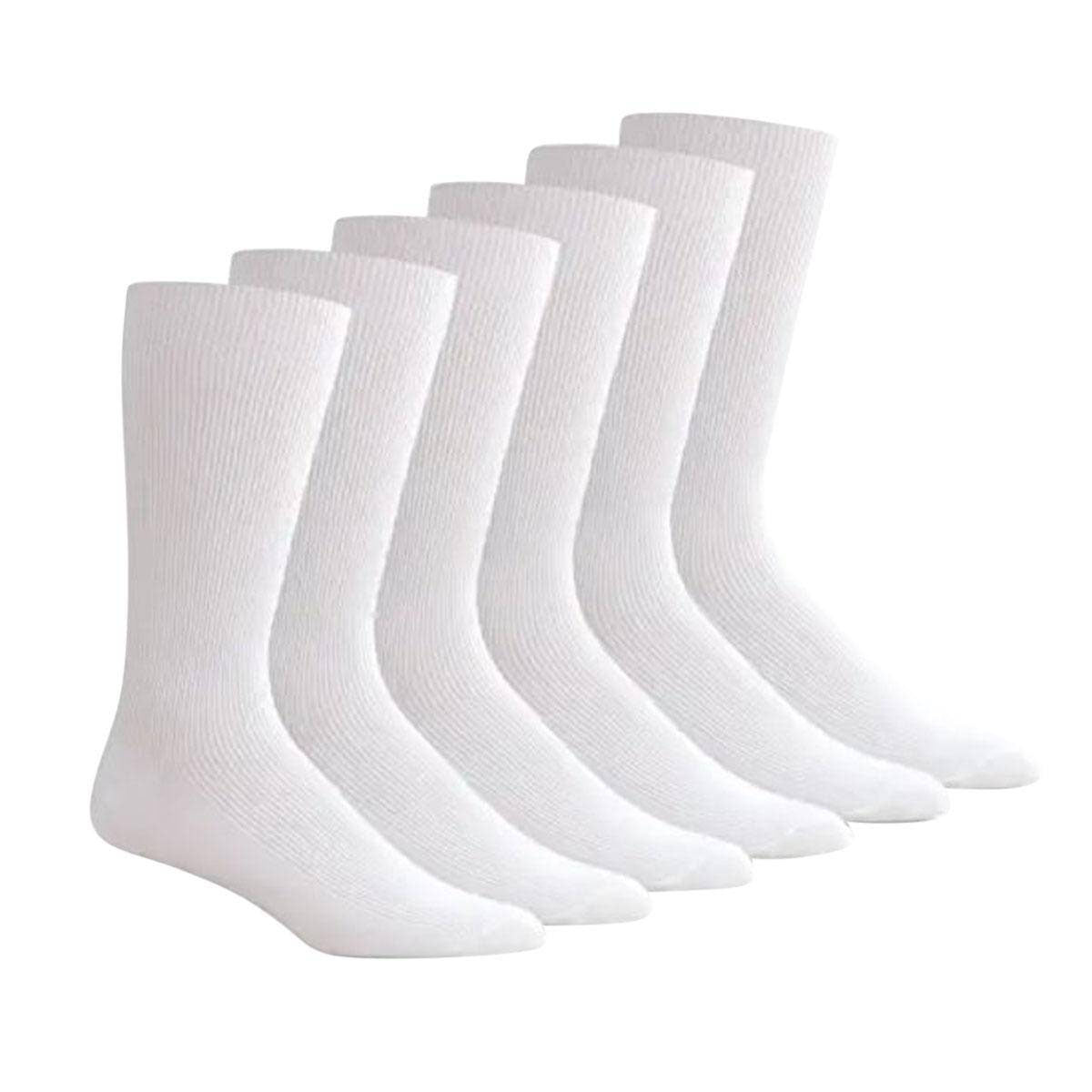 6 Pairs Combo Pack Plain White Long Socks