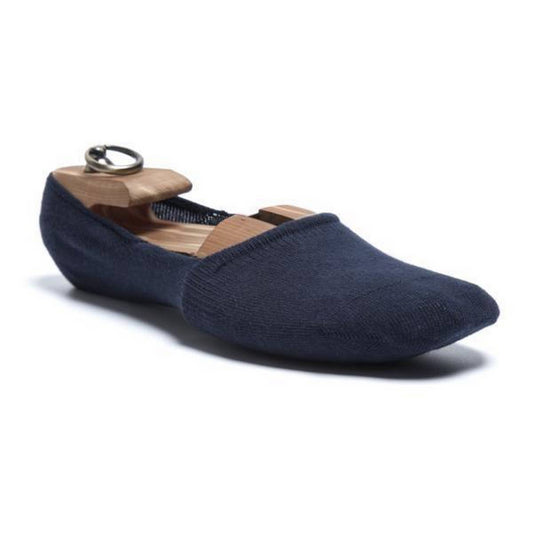 Navy Blue Cotton Loafer Socks for Men