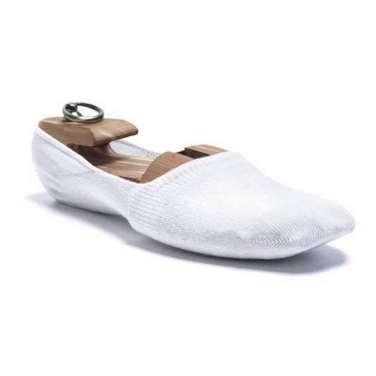 White Cotton Loafer Socks for Men