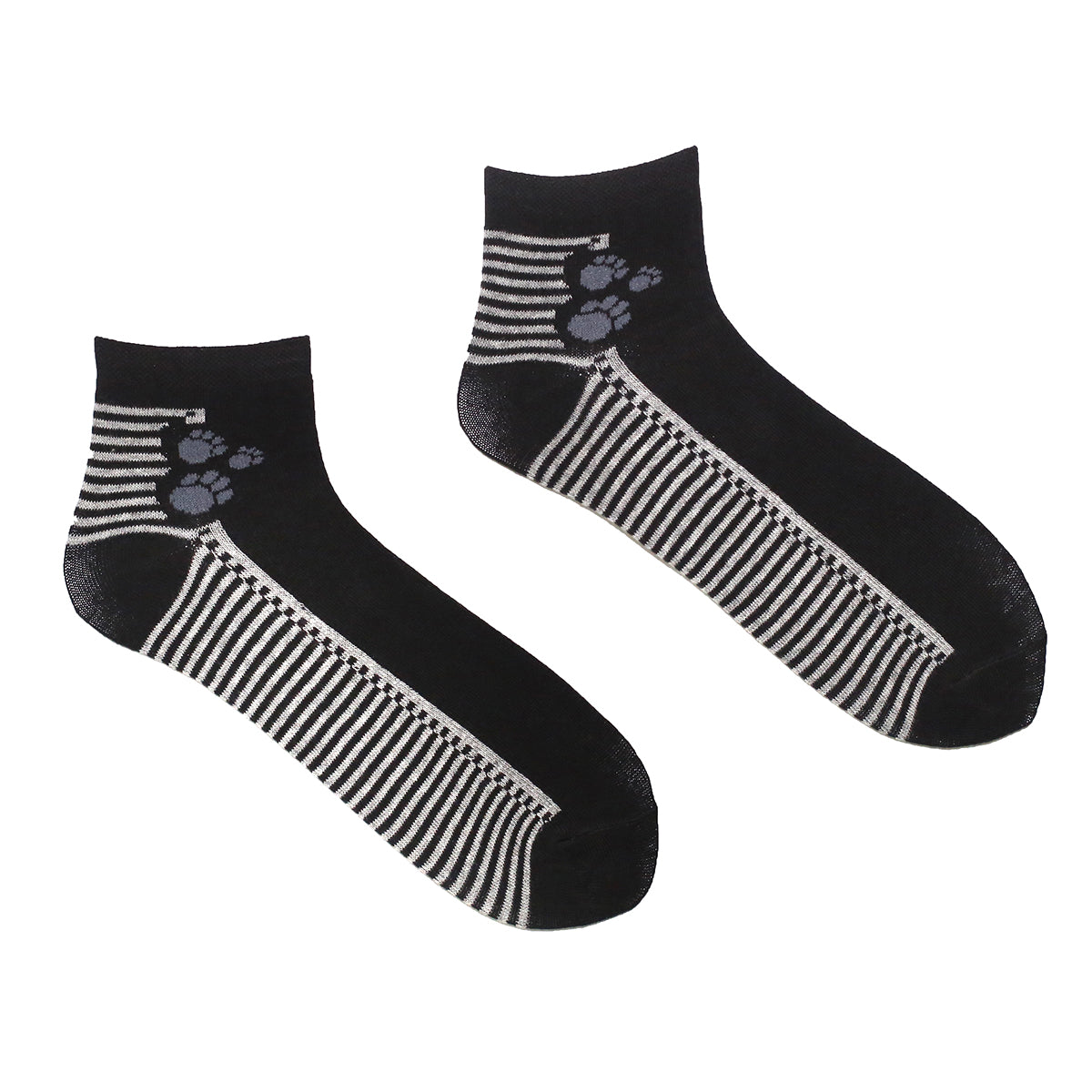 Cat Step Ankle Socks for Men by MB Hosiery