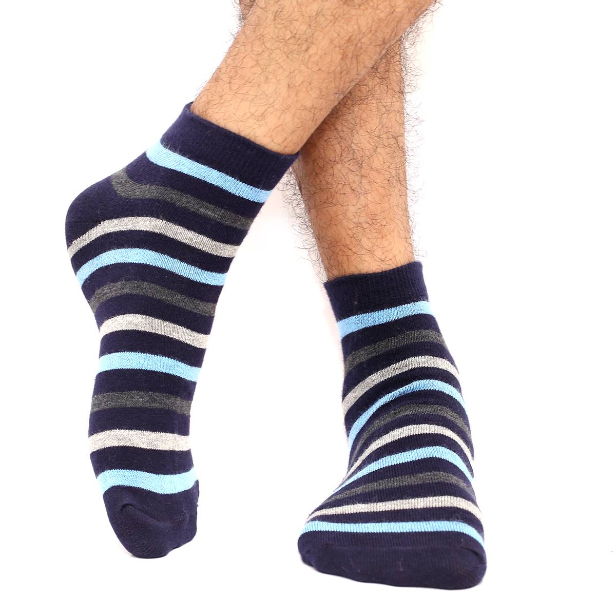Cat Step Ankle Socks for Men by MB Hosiery