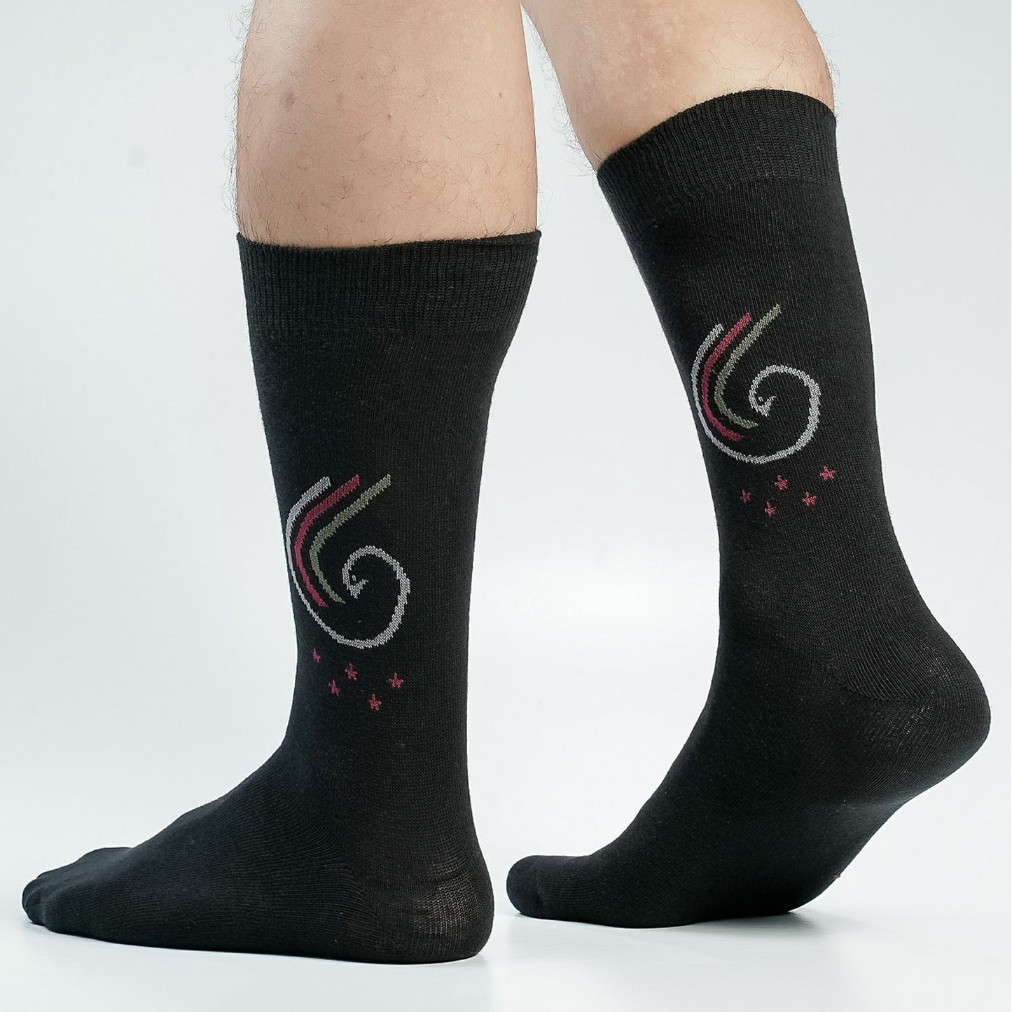 Swan Long Socks for Men by MB Hosiery